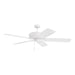 Craftmade 62" Supreme Air Plus Ceiling Fan, Matte White - SAP62MWW5