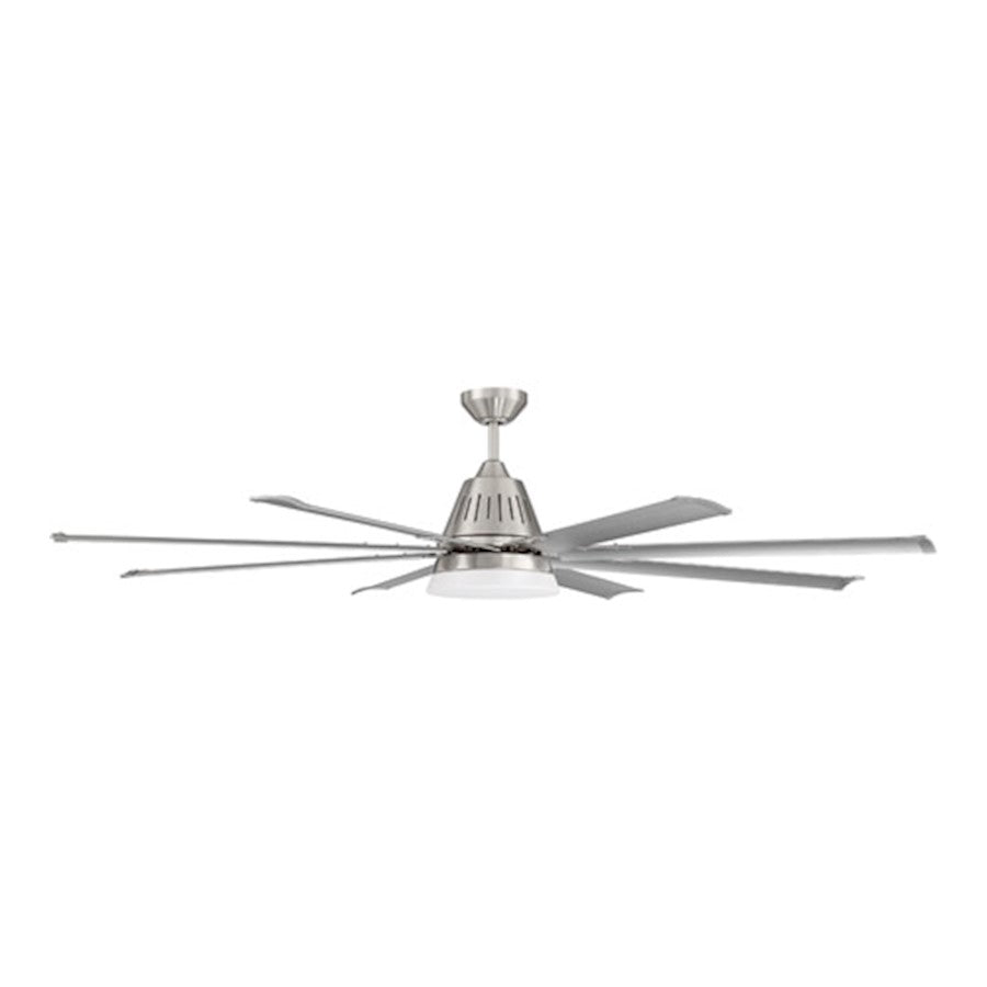 Craftmade Wingtip 72" Ceiling Fan with Blades, Nickel - WTP72BNK8