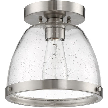 Craftmade Lodie 1 Light 7.5" Flush Mount, Brushed Polished Nickel - X1408-BNK