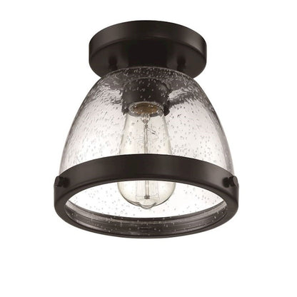 Craftmade Lodie 1 Light 7.5" Flush Mount, Flat Black - X1408-FB