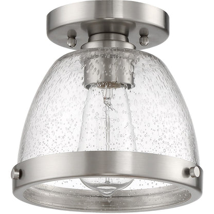 Craftmade Lodie 1 Light 9.5" Flush Mount, Brushed Polished Nickel - X1410-BNK