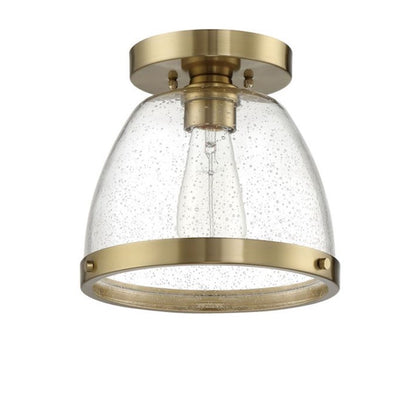 Craftmade Lodie 1 Light 9.5" Flush Mount, Satin Brass - X1410-SB