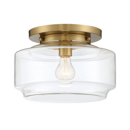 Craftmade Peri 1 Light 12" Flush Mount, Satin Brass - X3112-SB