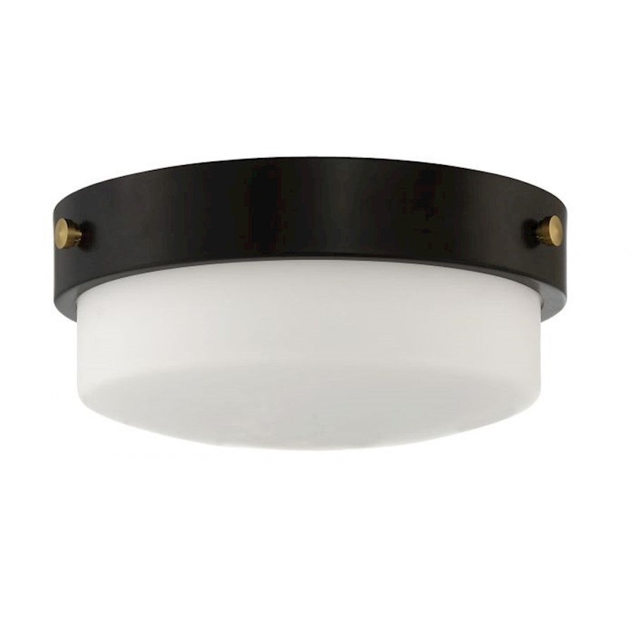 Craftmade Oak Street 2 Light 12" Flush Mount, Flat Black - X3212-FB