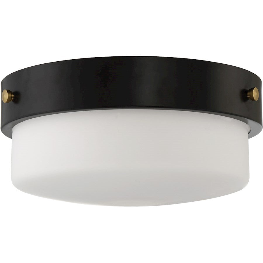 Craftmade Oak Street 2 Light 13.75" Flush Mount, Flat Black - X3214-FB