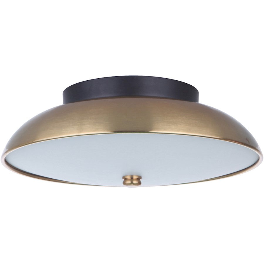 Craftmade Soul 10.5" LED Flush Mount, Flat Black/Satin Brass - X6811-FBSB-LED