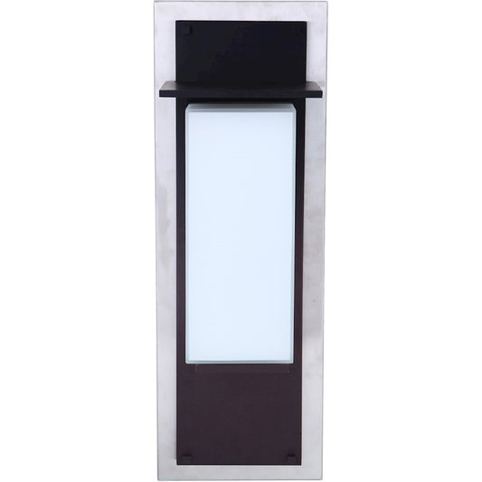 Craftmade Heights 6" Outdoor Lantern, Stainless Steel/Midnight - ZA2512-SSMN-LED