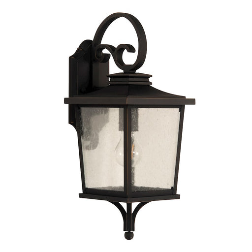 Craftmade Tillman Small 1 Light Outdoor Lantern, Bronze/Seeded - ZA2904-DBG