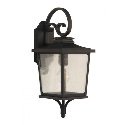 Craftmade Tillman Small 1 Light Outdoor Lantern, Black/Seeded - ZA2904-TB