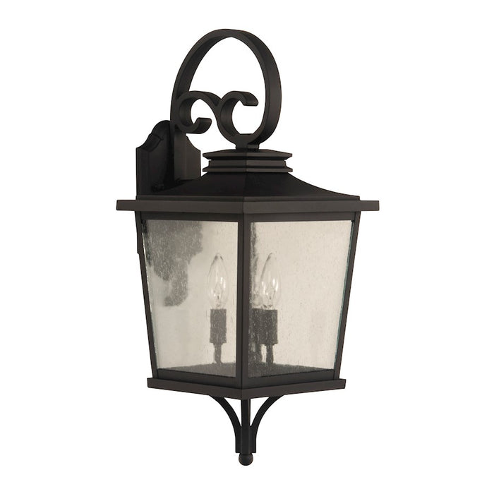 Craftmade Tillman Medium 3 Light Outdoor Lantern, Black/Seeded - ZA2914-TB