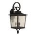 Craftmade Tillman Medium 3 Light Outdoor Lantern, Black/Seeded - ZA2914-TB