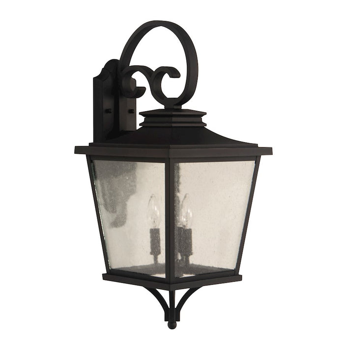 Craftmade Tillman Large 3 Light Outdoor Lantern, Black/Seeded - ZA2924-TB