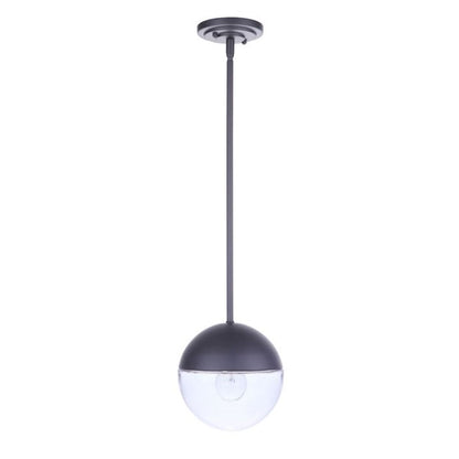 Craftmade Evie 1 Light Outdoor Pendant, Midnight - ZA3411-MN