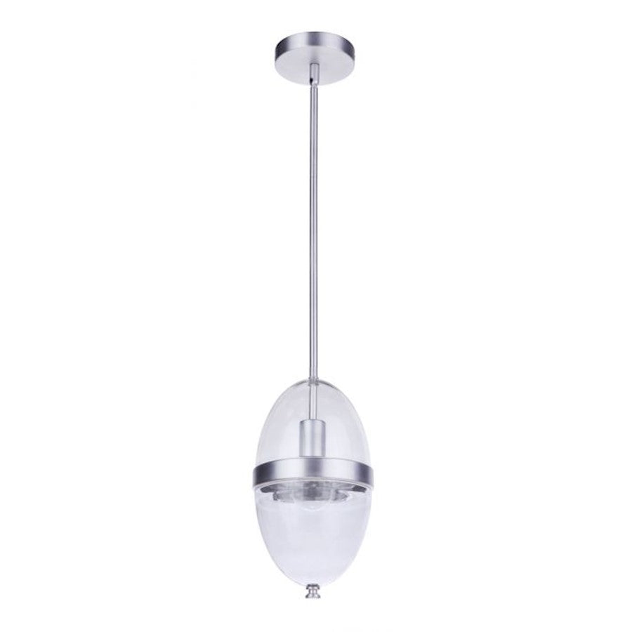 Craftmade Sivo 1 Light Outdoor Pendant, Satin Aluminum - ZA3511-SA