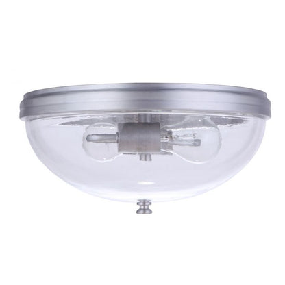 Craftmade Sivo 2 Light Outdoor Flush Mount, Satin Aluminum - ZA3537-SA