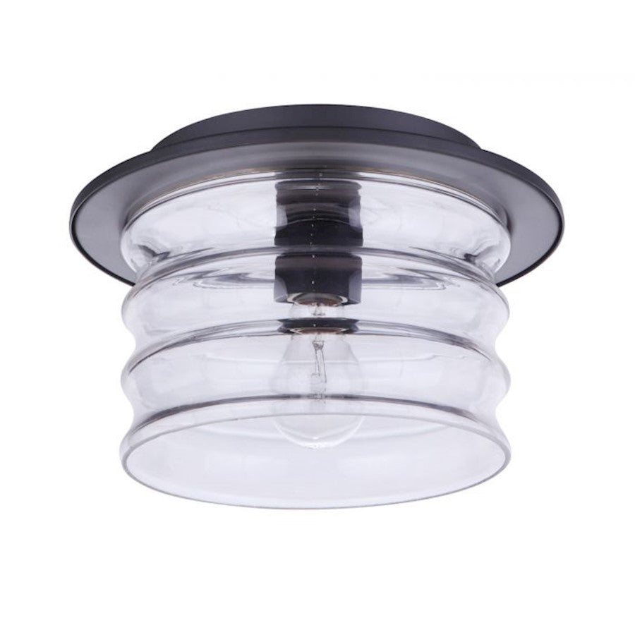 Craftmade Canon 1 Light Outdoor Flush Mount, Midnight - ZA3637-MN