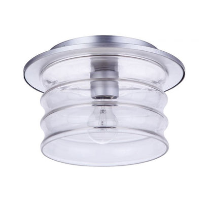 Craftmade Canon 1 Light Outdoor Flush Mount, Satin Aluminum - ZA3637-SA