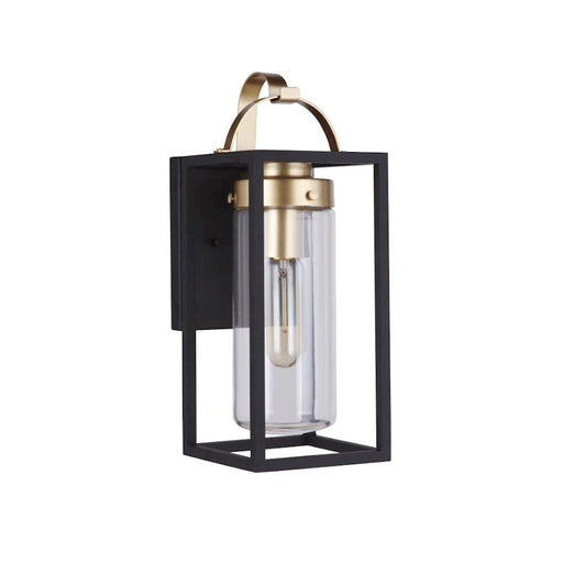 Craftmade Neo 1 Light 14" Outdoor Lantern, Midnight/Brass - ZA4804-MNSB