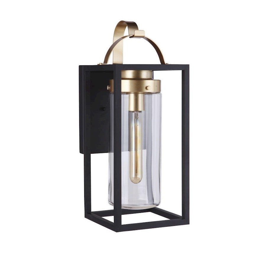 Craftmade Neo 1 Light 20" Outdoor Lantern, Midnight/Brass - ZA4824-MNSB