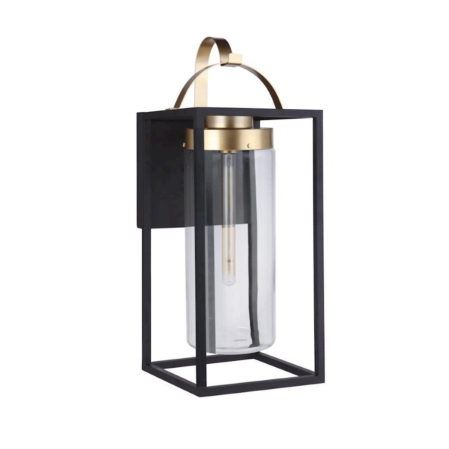 Craftmade Neo 1 Light 28" Outdoor Lantern, Midnight/Brass - ZA4834-MNSB