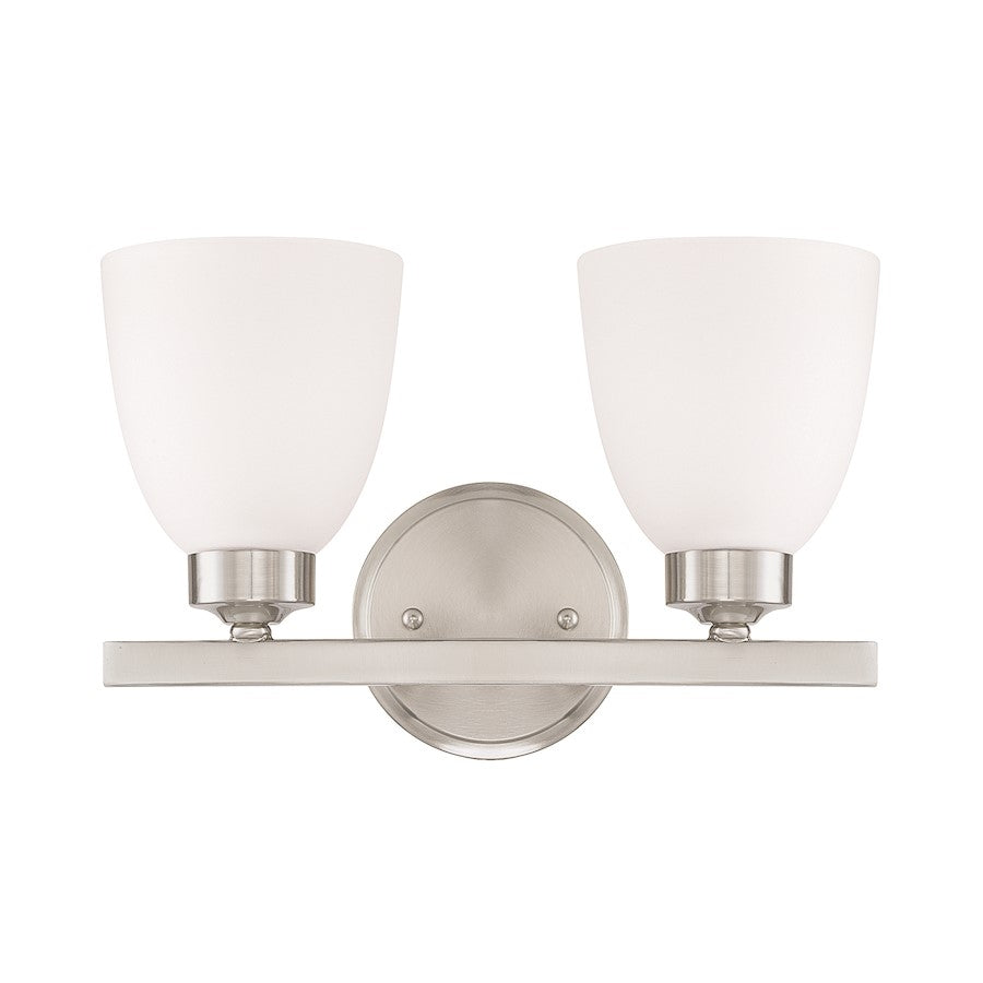 HomePlace by Capital Lighting Jameson 2 Light Vanity, Nickel - 114321BN-333