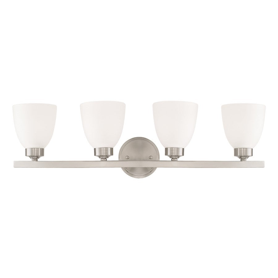 HomePlace by Capital Lighting Jameson 4 Light Vanity, Nickel - 114341BN-333