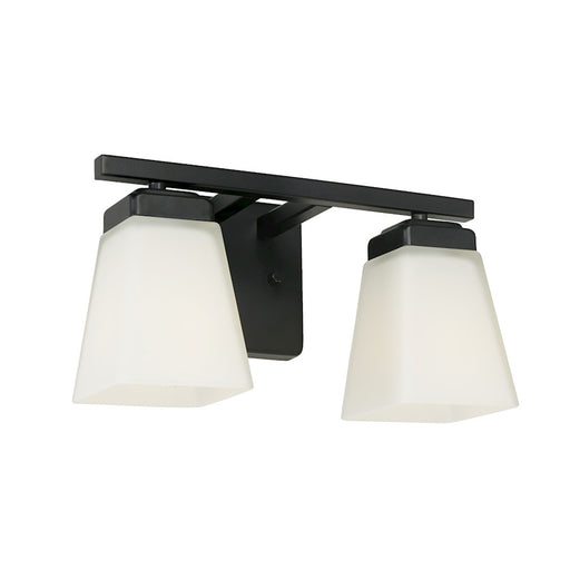 HomePlace Lighting Baxley 2 Light Vanity, Black/White - 114421MB-334