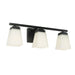 HomePlace Lighting Baxley 3 Light Vanity, Black/White - 114431MB-334