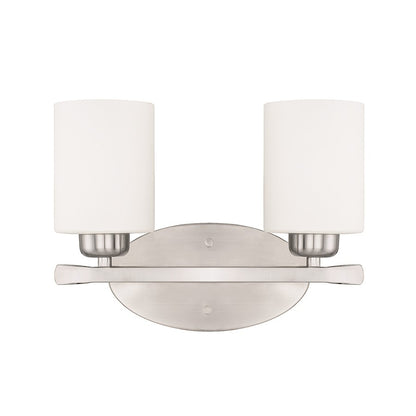 HomePlace by Capital Lighting Dixon 2 Light Vanity, Nickel - 115221BN-338