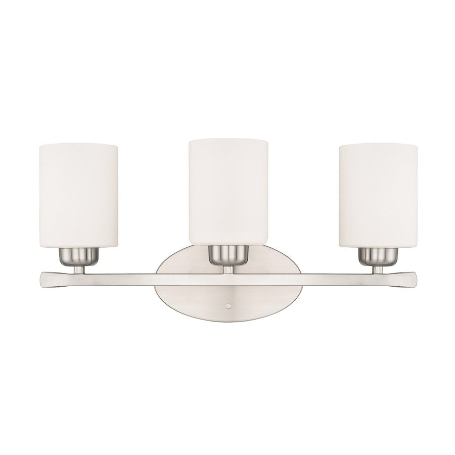 HomePlace by Capital Lighting Dixon 3 Light Vanity, Nickel - 115231BN-338