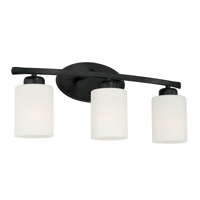 HomePlace Lighting Dixon 3 Light Vanity, Black/White - 115231MB-338