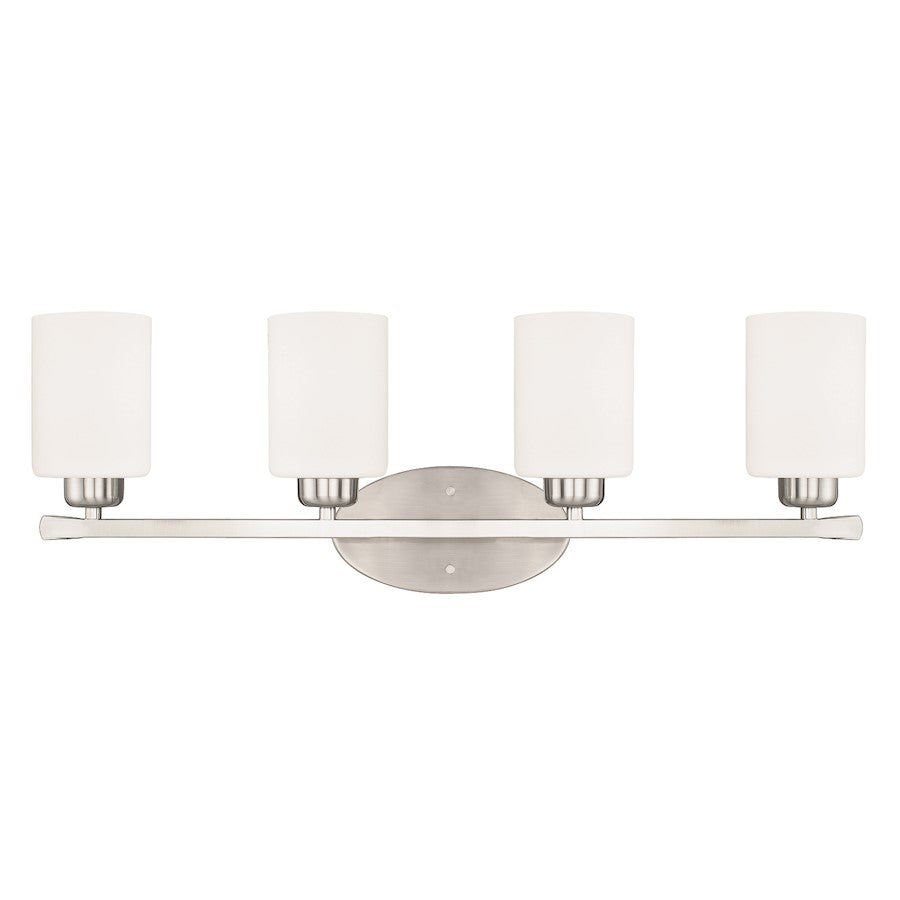 HomePlace by Capital Lighting Dixon 4 Light Vanity, Nickel - 115241BN-338