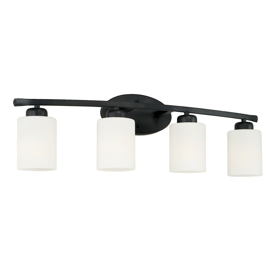 HomePlace Lighting Dixon 4 Light Vanity, Black/White - 115241MB-338