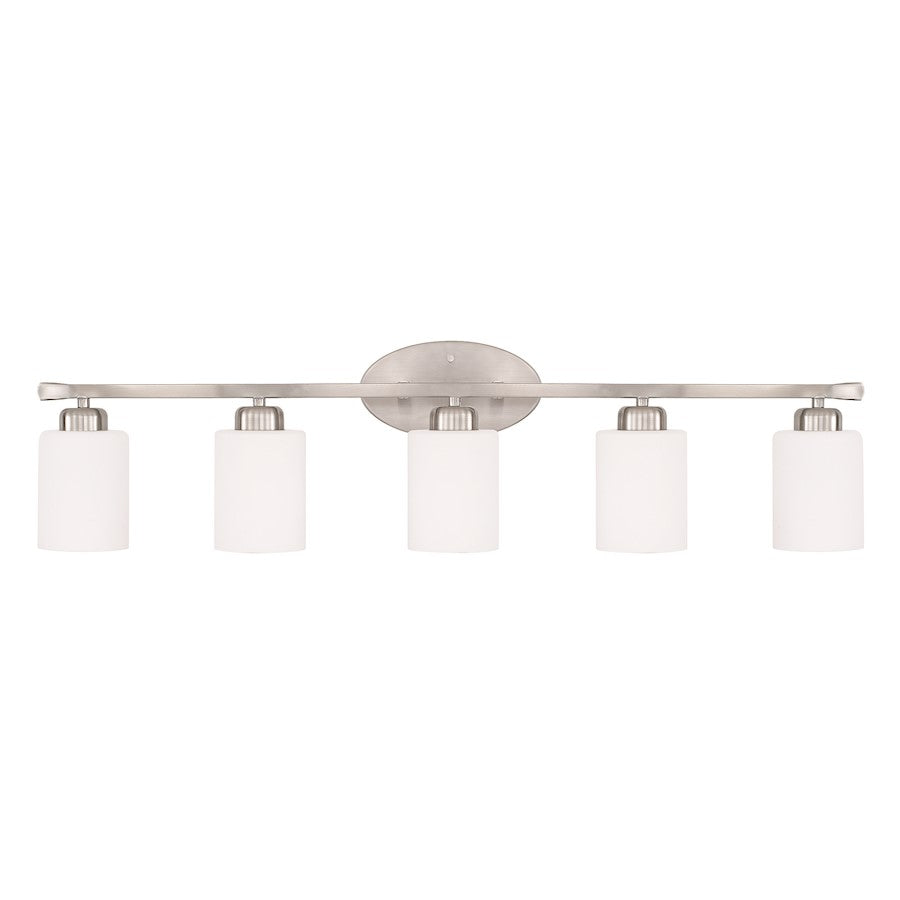 HomePlace by Capital Lighting Dixon 5 Light Vanity, Nickel - 115251BN-338