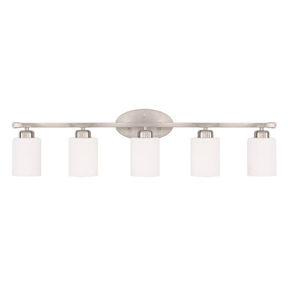 HomePlace by Capital Lighting Dixon 5 Light Vanity, Nickel - 115251BN-338