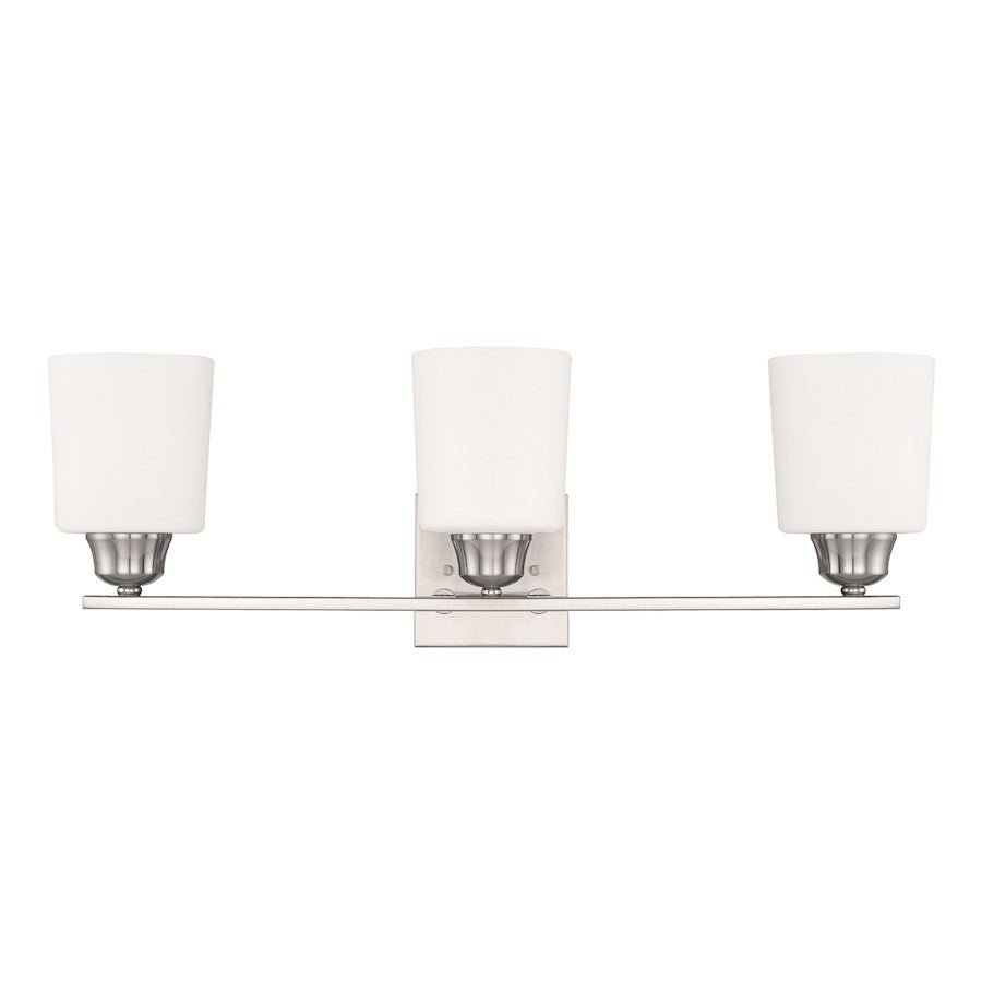 HomePlace by Capital Lighting Hayden 3 Light Vanity, Nickel - 115331BN-339