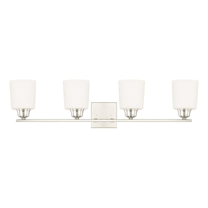 HomePlace by Capital Lighting Hayden 4 Light Vanity, Nickel - 115341PN-339