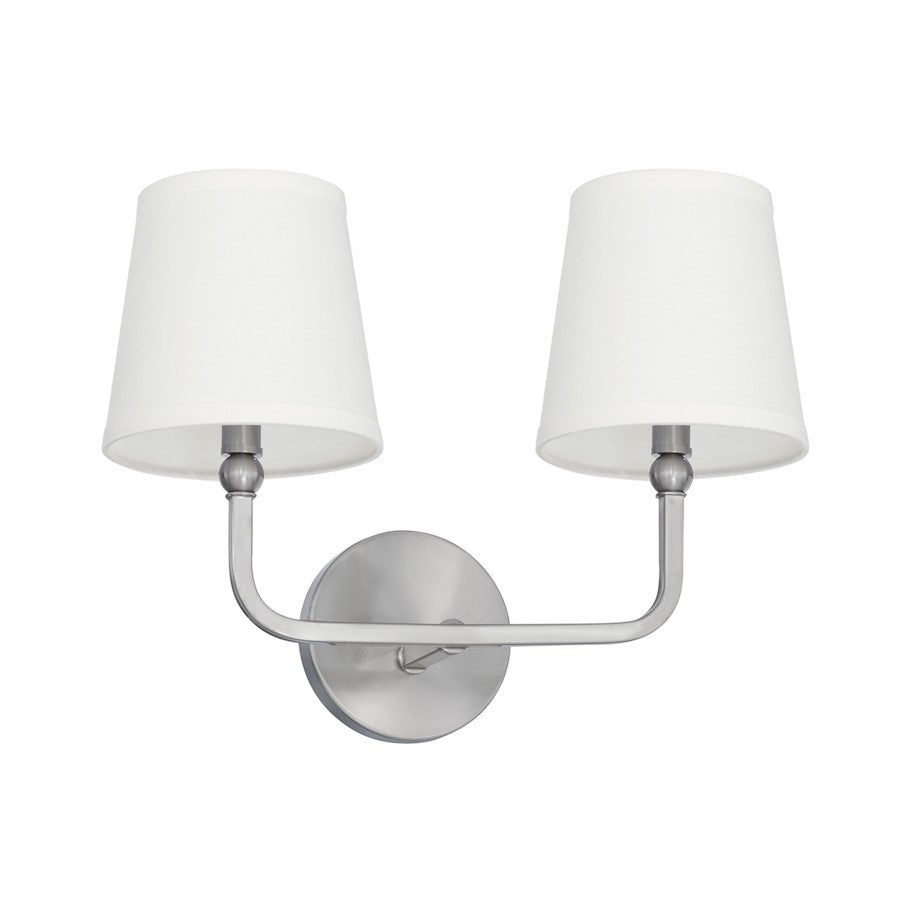 Capital Lighting Dawson 2 Light Vanity, Brushed Nickel - 119321BN-674