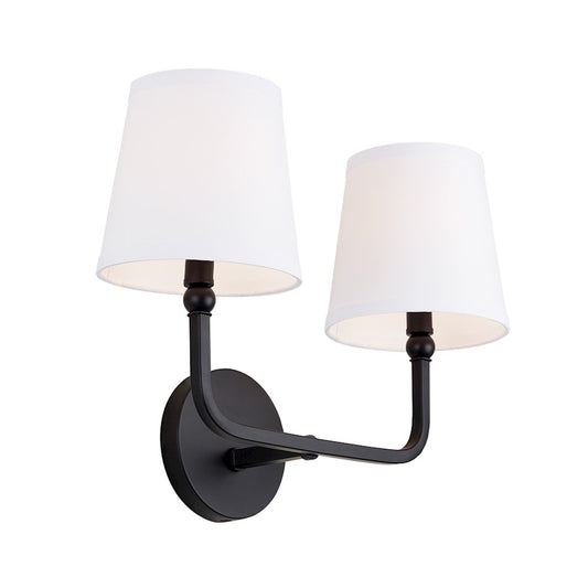 Capital Lighting Dawson 2-Light Vanity, Matte Black - 119321MB-674