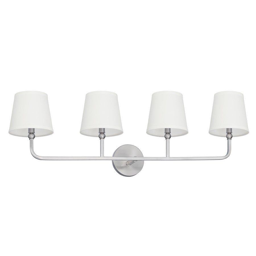 Capital Lighting Dawson 4 Light Vanity, Brushed Nickel - 119341BN-674