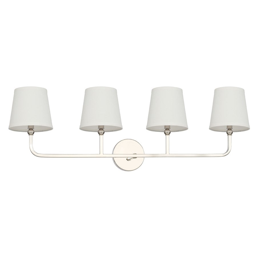 Capital Lighting Dawson 4 Light Vanity, Polished Nickel - 119341PN-674