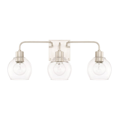 HomePlace by Capital Lighting Tanner 3 Light Vanity, Nickel - 120031BN-426