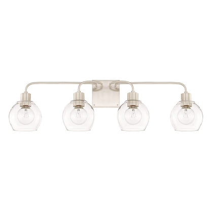 HomePlace by Capital Lighting Tanner 4 Light Vanity, Nickel - 120041BN-426