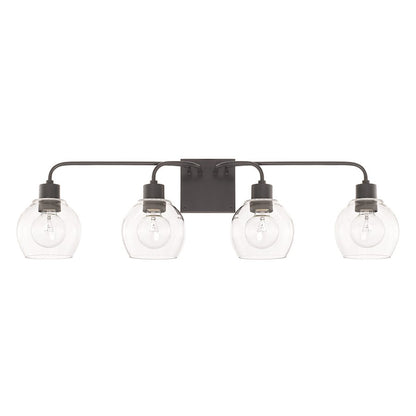 HomePlace by Capital Lighting Tanner 4 Light Vanity, Matte Black - 120041MB-426