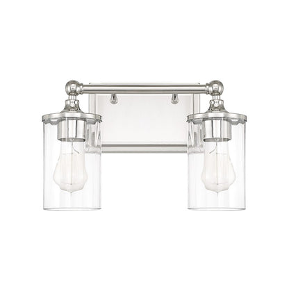 Capital Lighting Camden 2 Light Vanity, Polished Nickel - 120721PN-423