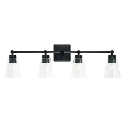 2 Light Bathroom Vanity Light in Matte Black