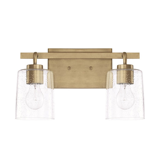 HomePlace by Capital Lighting Greyson 2 Light Vanity, Aged Brass - 128521AD-449