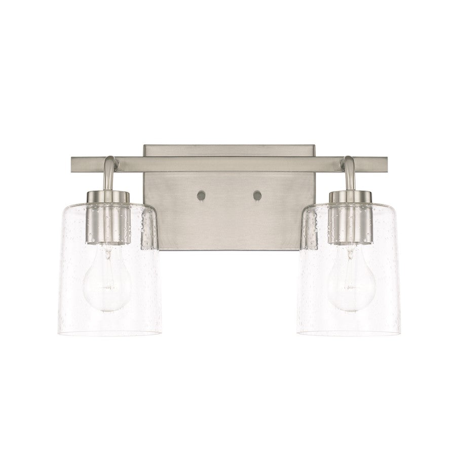 HomePlace by Capital Lighting Greyson 2 Light Vanity, Nickel - 128521BN-449