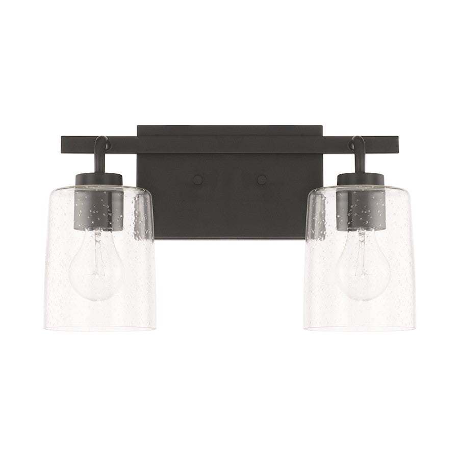 HomePlace by Capital Lighting Greyson 2 Light Vanity, Matte Black - 128521MB-449