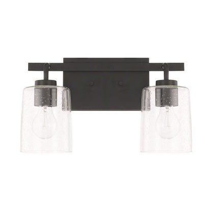 HomePlace by Capital Lighting Greyson 2 Light Vanity, Matte Black - 128521MB-449